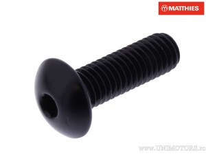 Bouchon de boulon Pro Bolt M8 x 1.25 x 25 mm en aluminium noir - JM
