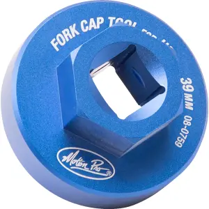 Bouchon de fourche 39 mm - Bleu, anodisé - 38050319