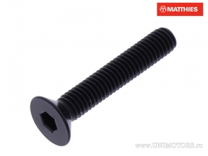 Bouchon de vis à tête fraisée hexagonale Pro Bolt M5 x 0.80 x 35 mm aluminium noir - JM