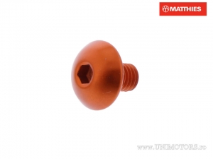 Bouchon de vis Pro Bolt M5 x 0,80 x 7 mm en aluminium orange - JM