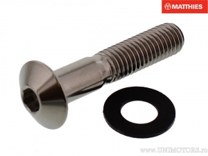 Boulon cap bombé Pro Bolt M8 x 1.25 x 40 mm titane - JM