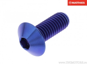 Boulon capuchon bombé Pro Bolt M8 x 1.25 x 20 mm titane bleu - JM