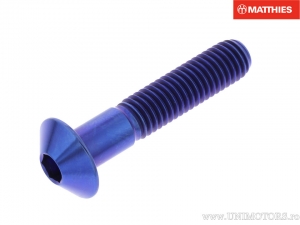 Boulon capuchon Pro Bolt M8 x 1.25 x 40 mm titane bleu - JM