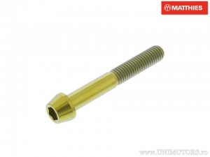Bout afdekkap rond conisch Pro Bolt M8 x 1.25 x 55 mm titanium goud - JM