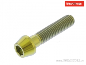 Bout dop conisch Pro Bolt M8 x 1.25 x 35 mm titanium goud - JM