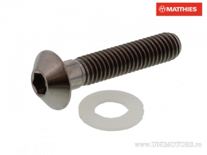 Bout dop gebogen Pro Bolt M6 x 1.00 x 30 mm titanium greep - JM