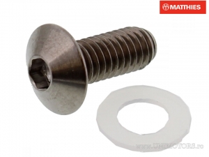 Bout dop Pro Bolt M4 x 0.70 x 10 mm titanium grijs - JM