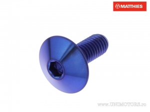 Bout dop Pro Bolt M6 x 1.00 x 10 mm titanium blauw - JM