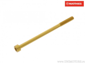 Bout dop Pro Bolt M6 x 1.00 x 95 mm goudkleurig aluminium - JM