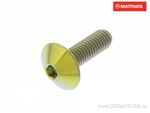 Bout kap bom Pro Bolt M5 x 0.80 x 16 mm titanium goud - JM