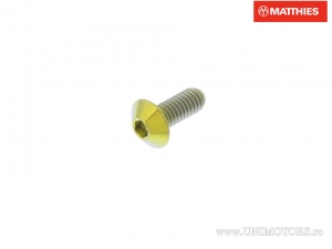 Bout kap bomba Pro Bolt M4 x 0.70 x 10 mm titanium goud - JM