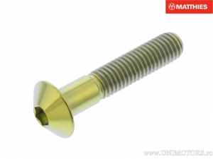 Bout kap bomba Pro Bolt M8 x 1.25 x 40 mm titanium goud - JM