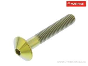 Bout met dop Pro Bolt M5 x 0.80 x 30 mm titanium goud - JM