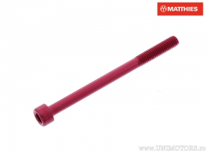 Boutkap Pro Bolt M6 x 1.00 x 75 mm aluminium rood - JM