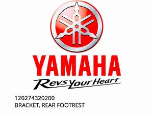 BRACKET, REAR FOOTREST - 120274320200 - Yamaha