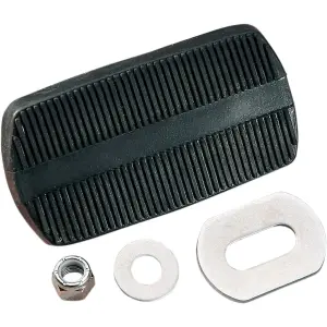 Brake/Clutch Pedal Pad Assembly - Black, Chrome - DS241053