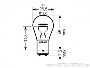 Brake light P21/5W BAY15D Ultra Life 12V 21/5W - Osram