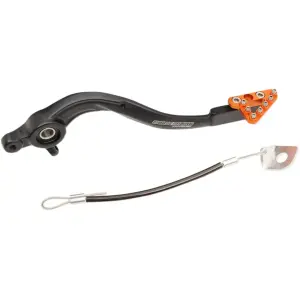 Brake pedal - black/orange - KTM EXC-F 450 ('17-'23) / SX 125 SX-F 250 ('17-'22) / XC-W 150 ('17-'18) - Moose