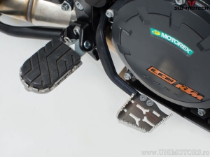 Brake Pedal Extension - material: stainless steel - color: silver - KTM models - SW-Motech