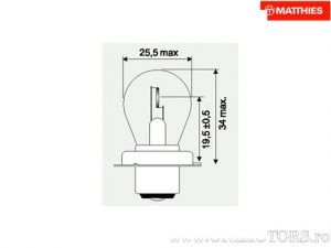 Bremsbelag P26S 6V 15W - JM