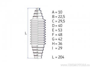 Burduf universal - lungime: 204mm / diametru1: 10-40mm / diametru2: 29-53mm - SKF