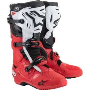 Buty Tech 10 Enduro - Czarny, Biały, Jaskrawoczerwony - Dorosły - 34103233