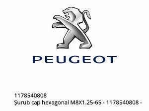 Cabeça de parafuso M8X1,25-65 - 1178540808 - Peugeot