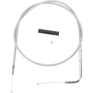 Cable de acelerador trenzado de acero inoxidable - Plateado, sin terminar - 06500302