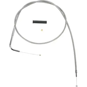 Cable de acelerador trenzado de acero inoxidable - Plateado, sin terminar - 06501073