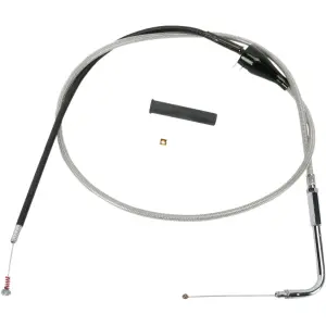 Cable de ralentí trenzado de acero inoxidable - Plateado, sin terminar - 06510176