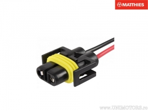 Cablu adaptor (fișă de conectare) 12V pentru bec H8 / H11 / H27 cu lungime 175 mm - JM