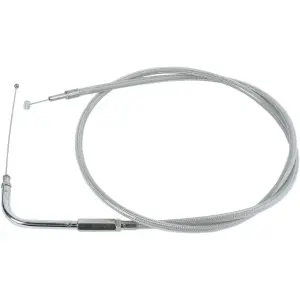 Cabo de acelerador trançado em aço inoxidável - Prateado, sem acabamento - 06500299