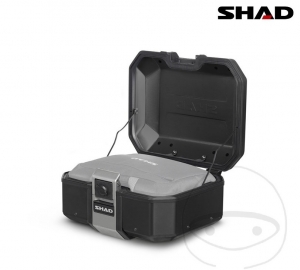Caixa de bagagem (topcase) - 37 litros - cor alumínio preto - Modelo Shad Terra TR37 - JM
