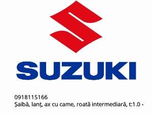 Calço, corrente de comando, tensor, t:1,0 - 0918115166 - Suzuki