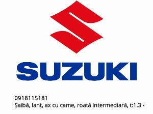 Calço, corrente de comando, tensor, t:1,3 - 0918115181 - Suzuki