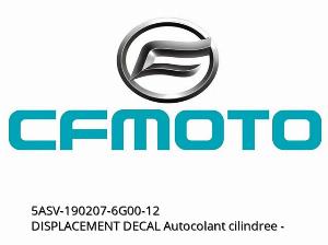CALCOMANÍA DE CILINDRADA - 5ASV-190207-6G00-12 - CFMOTO