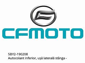 Calcomanía inferior, puerta lateral izquierda - 5BY2-190208 - CFMOTO