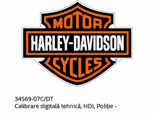 Calibración digital técnica, HDI, Policía - 34569-07C/DT - Harley-Davidson