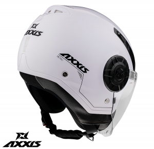 Capacete Axxis modelo Metro A0 branco brilhante (rosto aberto)