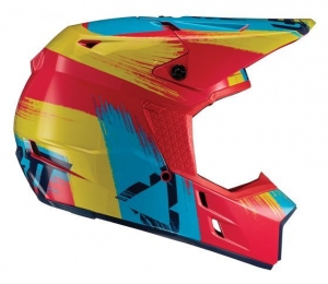 Capacete GPX 3.5 V19.1 Vermelho/Lime Dot + ECE: Tamanho - XL