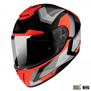 Capacete integral MT Blade 2 SV Finishline D5 vermelho brilhante (óculos de sol integrados)