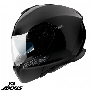 Capacete modular Axxis modelo Gecko SV A1 preto brilhante (óculos de sol integrados)