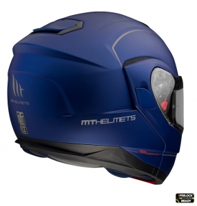 Capacete modular MT Atom SV A7 azul mate Pinlock pronto