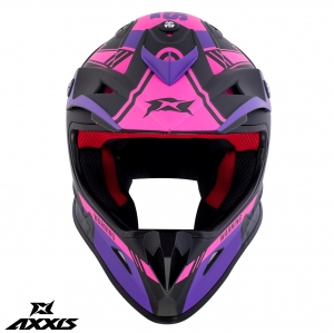 Capacete off-road Axxis modelo MX-Kids Wolverine B8 tamanho mat - para crianças - Rosa mat, S crianças (49/50cm)
