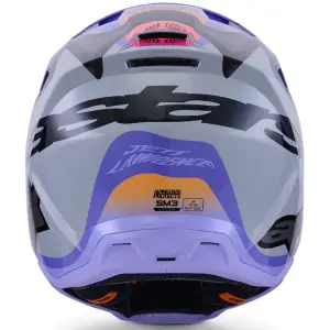 Capacete SM3 Jettson - Preto, Cinza, Roxo - Adulto - M - 01109233