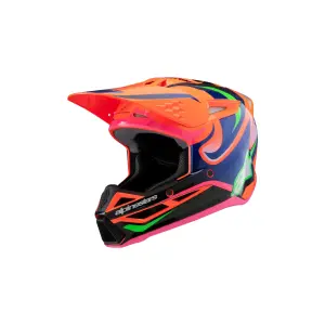Capacete Youth SM3 Deegan - Laranja, Rosa, Roxo - Juvenil - M - 01111651