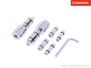 Capete ghidon aluminiu crom interior 12-17mm - JM