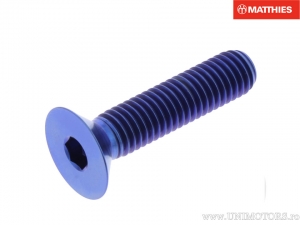 Cappuccio a vite a testa svasata Pro Bolt M8 x 1.25 x 30 mm titanio blu - JM