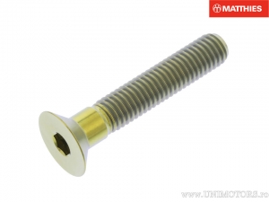 Cappuccio a vite con testa svasata Allen Pro Bolt M8 x 1.25 x 45 mm titanio oro - JM