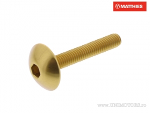 Cappuccio bullone Pro Bolt M5 x 0.80 x 30 mm alluminio dorato - JM